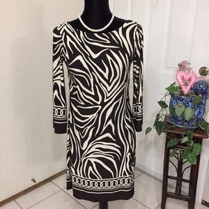 Women’s Brown Zebra Print Dress (size 6)(C4)
